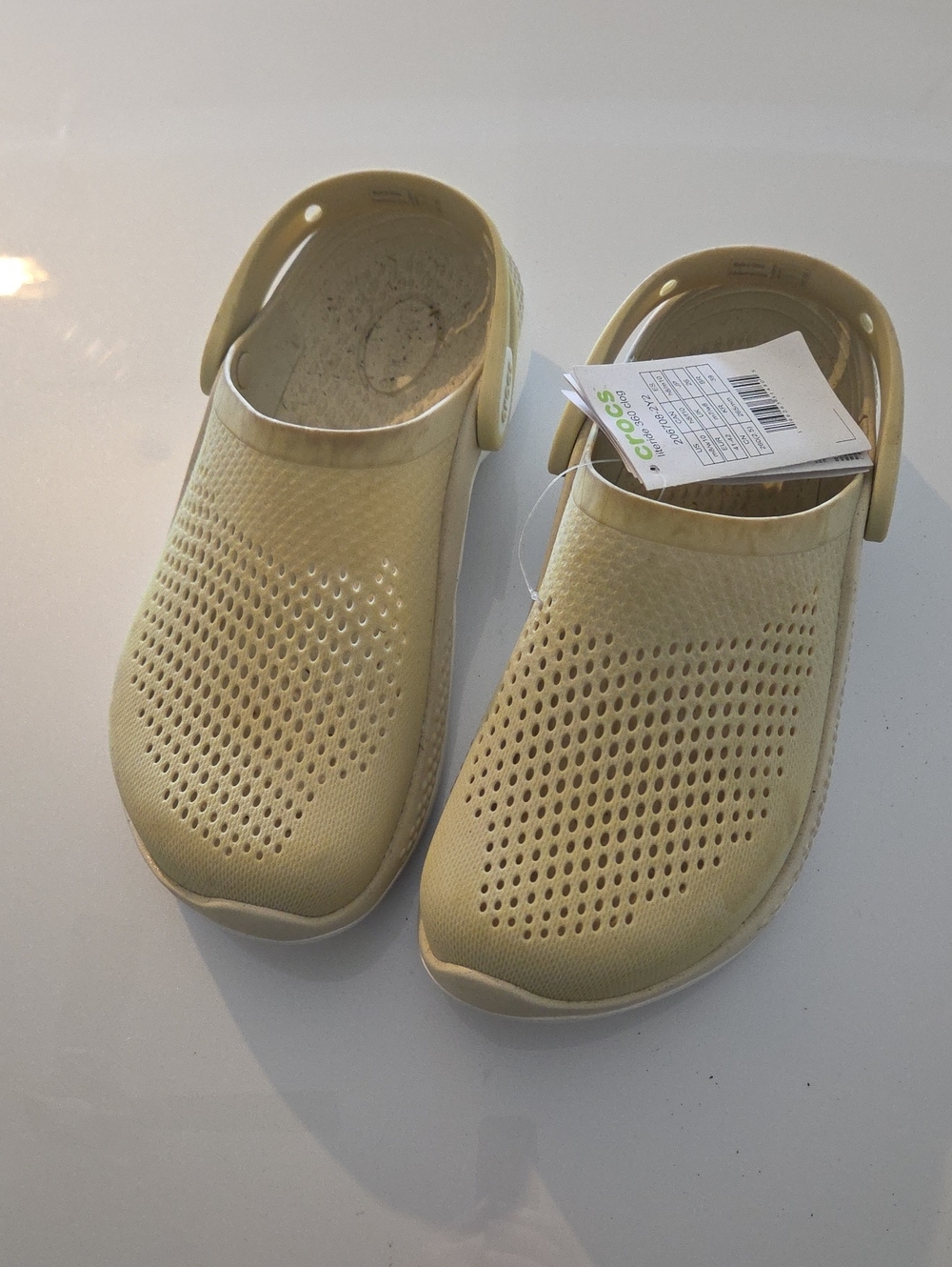 Crocs NEW Ventilated Slip-On Clogs in Cream Color